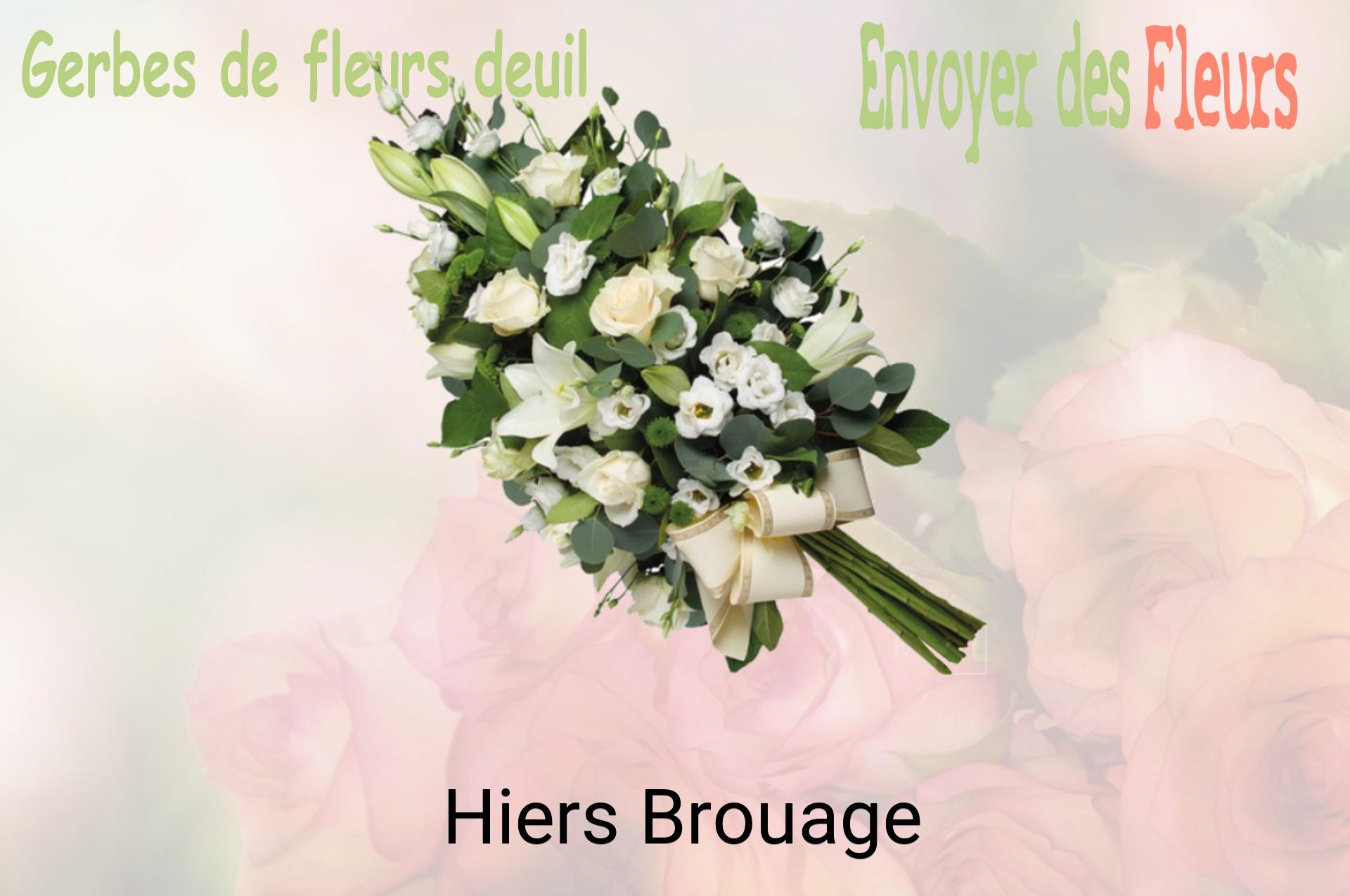 Gerbe de fleurs de deuil livrée à Hiers-Brouage